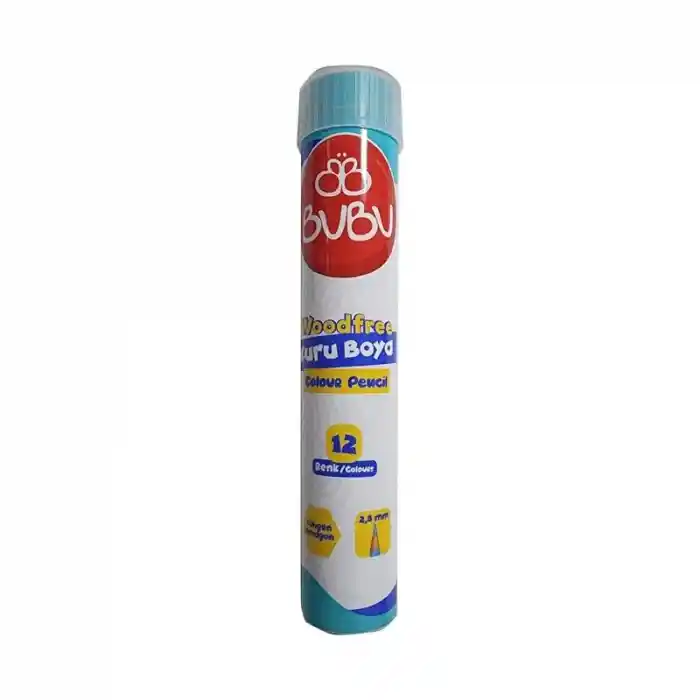 Bu-bu Woodfree 12 Renk Tüp Kuru Boya Kur003