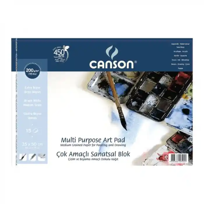 Canson 35x50 15 Yp Çok Amaçlı Resim Blok 200 Gr 200153550