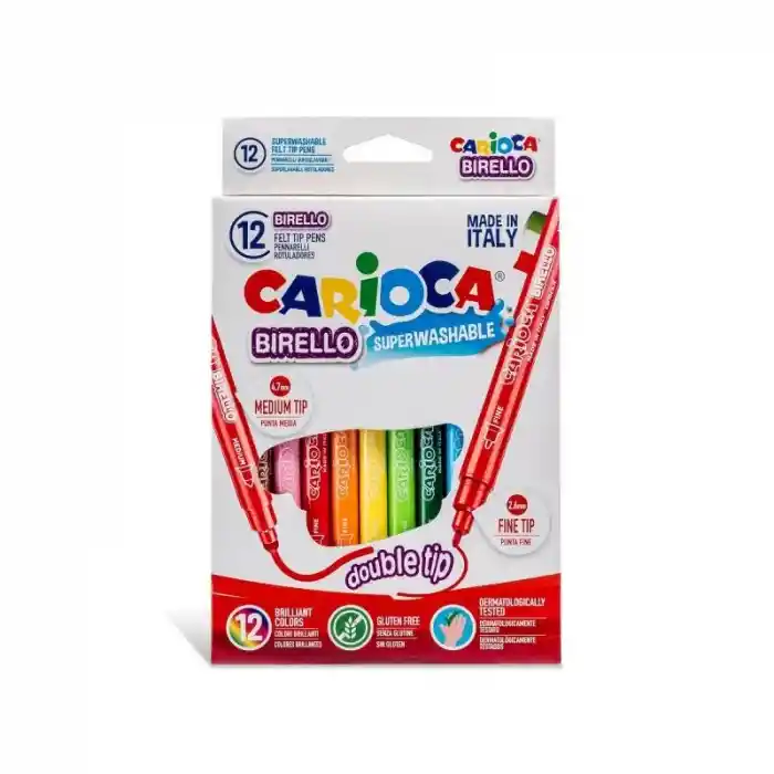 Carıoca 12 Renk Çiftuç Keçeli Kalem 41457