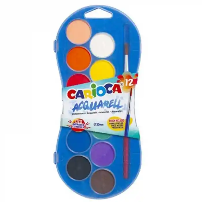 Carıoca 12 Renk Sulu Boya 30 Mm 42404
