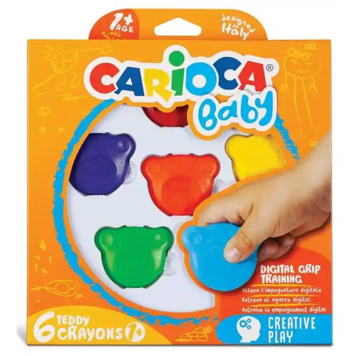 Carıoca 6 Renk Baby Şekilli Mum Boya 42956