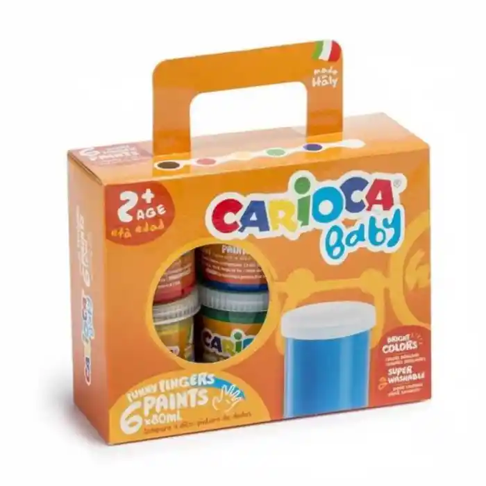 Carıoca 6 Renk Yıkanabilir Parmak Boyası Ko032