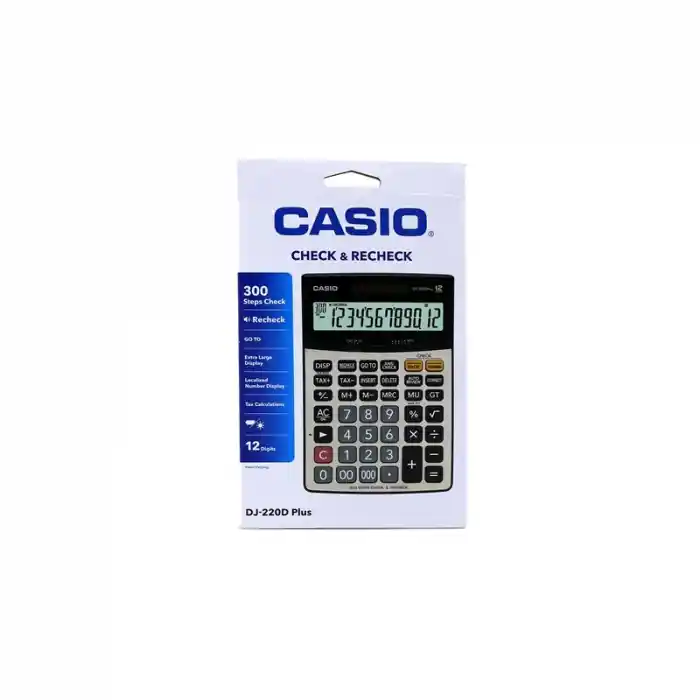 Casıo Dj-220 D Masa Üstü Hesap Makinesi 12 Hane