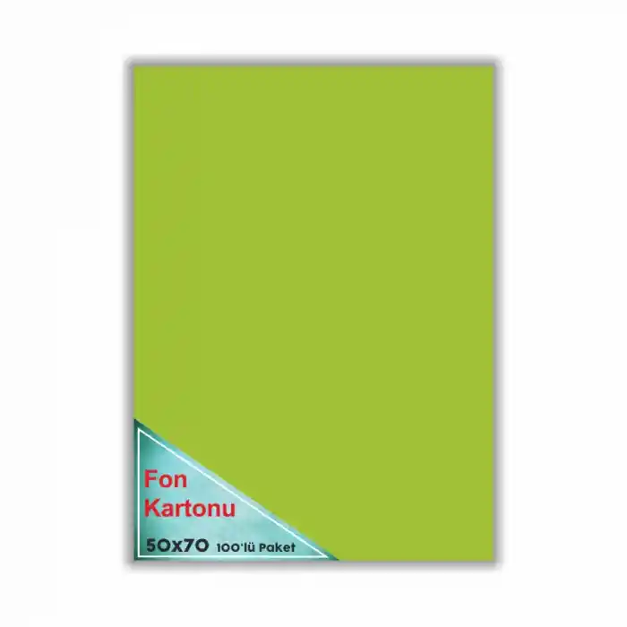 Çınar Fon Kartonu Açık Yeşil 48x68 100lü 50012