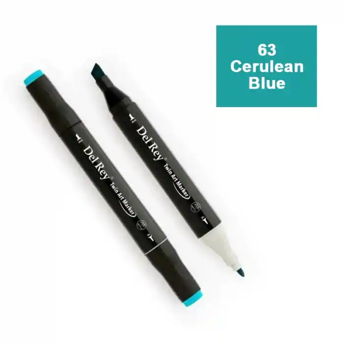 Del Rey Twın Marker B63 Carulean Blue Çift Uçlu Grafik Kalemi Mn-dr063