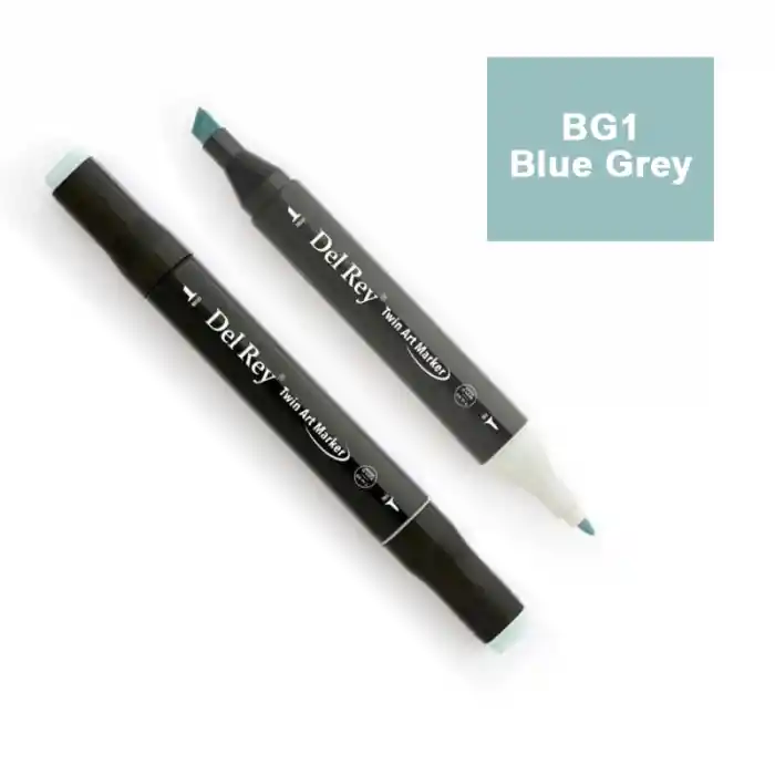Del Rey Twın Marker Bg1 Blue Grey Çift Uçlu Grafik Kalemi Mn-drbg1