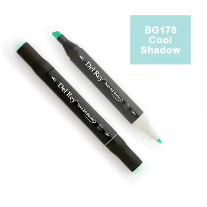 Del Rey Twın Marker Bg178 Cool Shadow Çift Uçlu Grafik Kalemi Mn-dr178