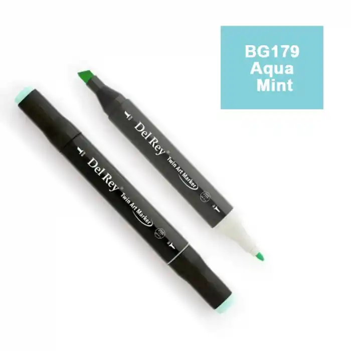 Del Rey Twın Marker Bg179 AQua Mint Çift Uçlu Grafik Kalemi Mn-dr179