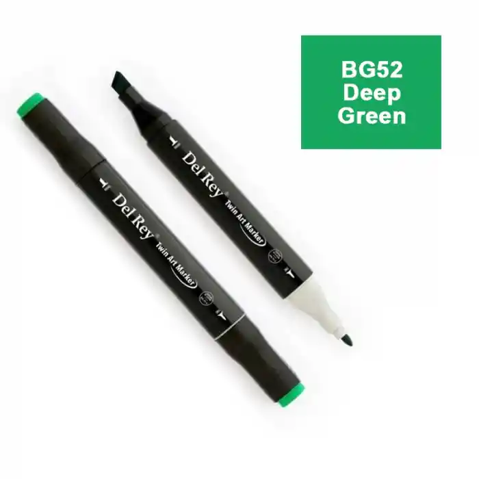 Del Rey Twın Marker Bg52 Deep Green Çift Uçlu Grafik Kalemi Mn-dr052
