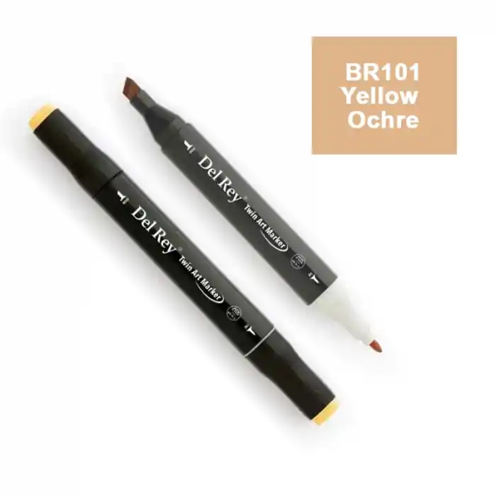 Del Rey Twın Marker Br101 Yellow Ochre Çift Uçlu Grafik Kalemi Mn-dr101