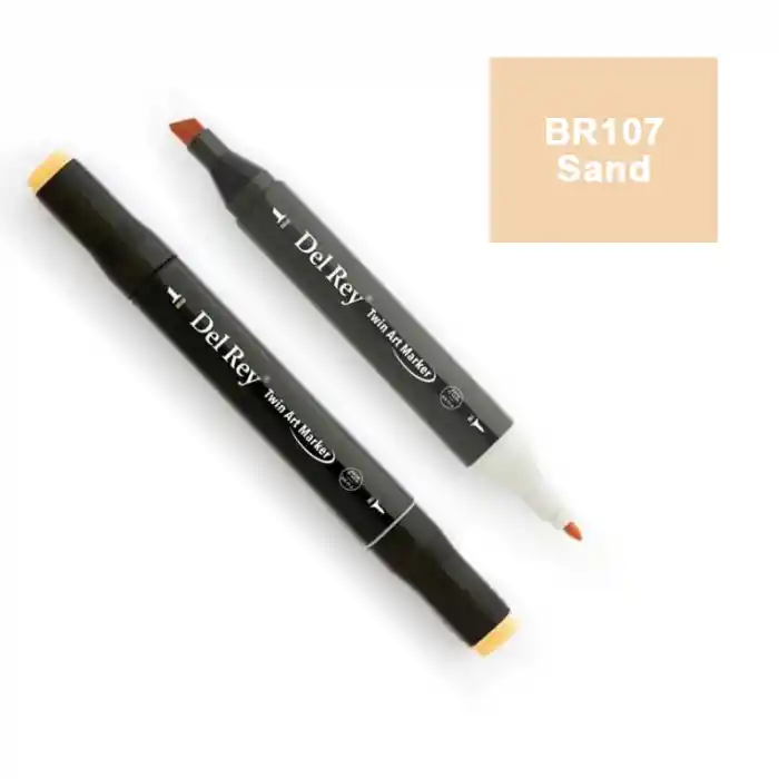 Del Rey Twın Marker Br107 Sand Çift Uçlu Grafik Kalemi Mn-dr107