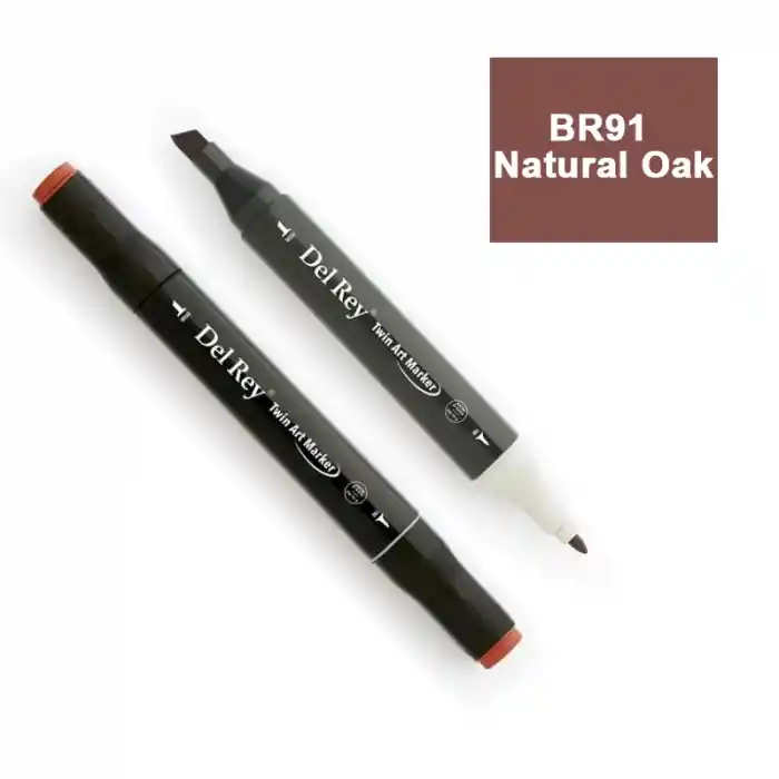 Del Rey Twın Marker Br91 Natural Oak Çift Uçlu Grafik Kalemi Mn-dr091