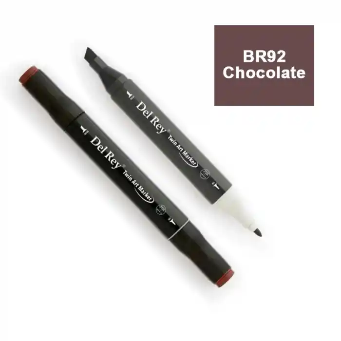 Del Rey Twın Marker Br92 Chocolate Çift Uçlu Grafik Kalemi Mn-dr092