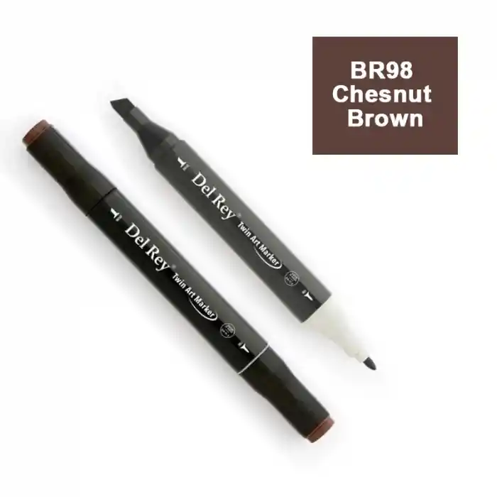 Del Rey Twın Marker Br98 Chesnut Brown Çift Uçlu Grafik Kalemi Mn-dr098