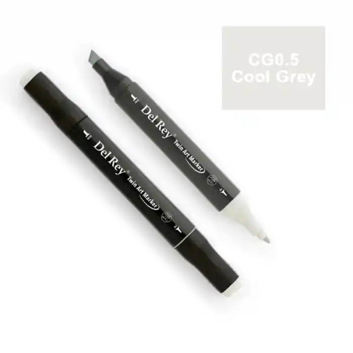 Del Rey Twın Marker Cg0.5 Cool Grey Çift Uçlu Grafik Kalemi Mn-drcg0.5
