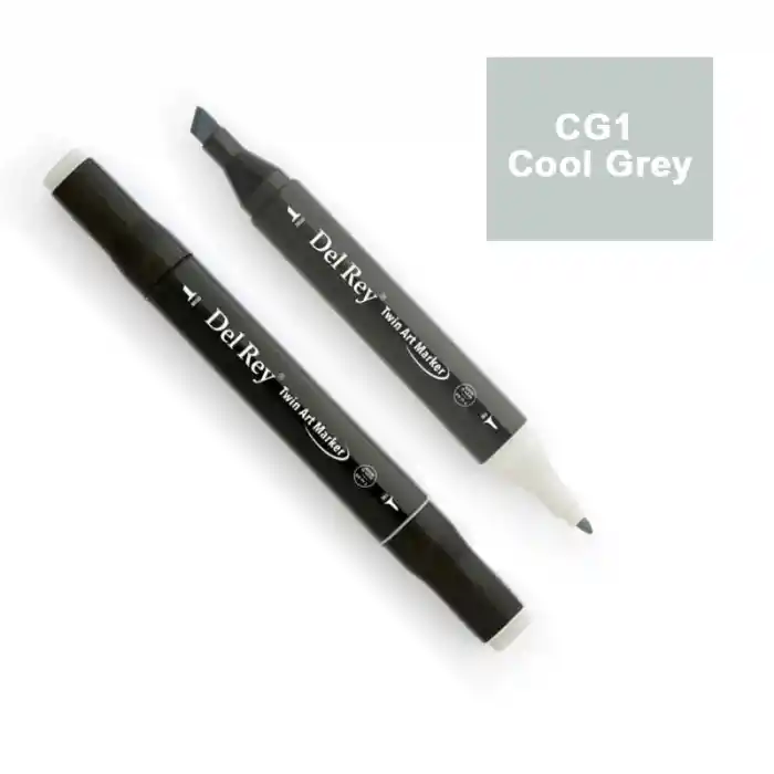 Del Rey Twın Marker Cg1 Cool Grey Çift Uçlu Grafik Kalemi Mn-drcg1
