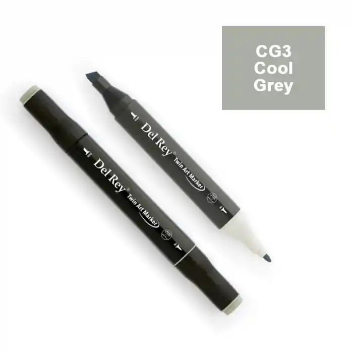 Del Rey Twın Marker Cg3 Cool Grey Çift Uçlu Grafik Kalemi Mn-drcg3