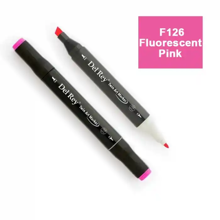Del Rey Twın Marker F126 Fluorescent Pink Çift Uçlu Grafik Kalemi Mn-dr126