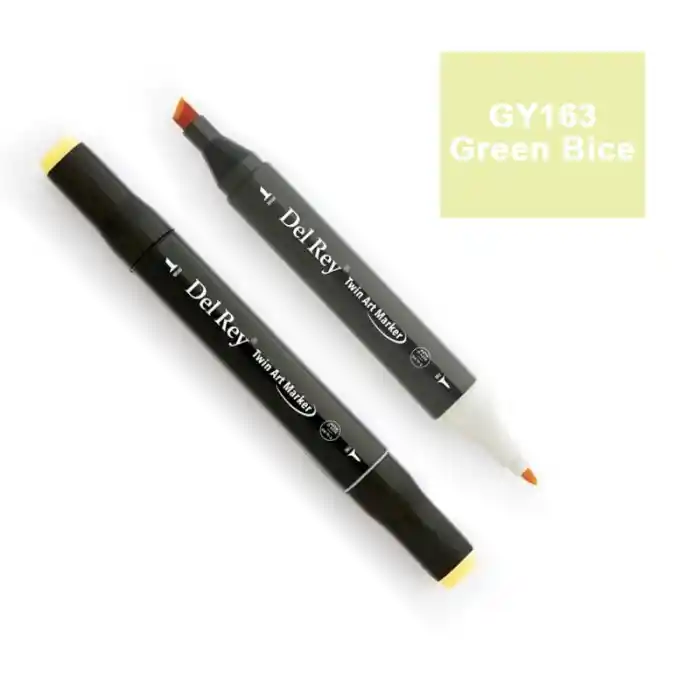 Del Rey Twın Marker Gy163 Green Bice Çift Uçlu Grafik Kalemi Mn-dr163