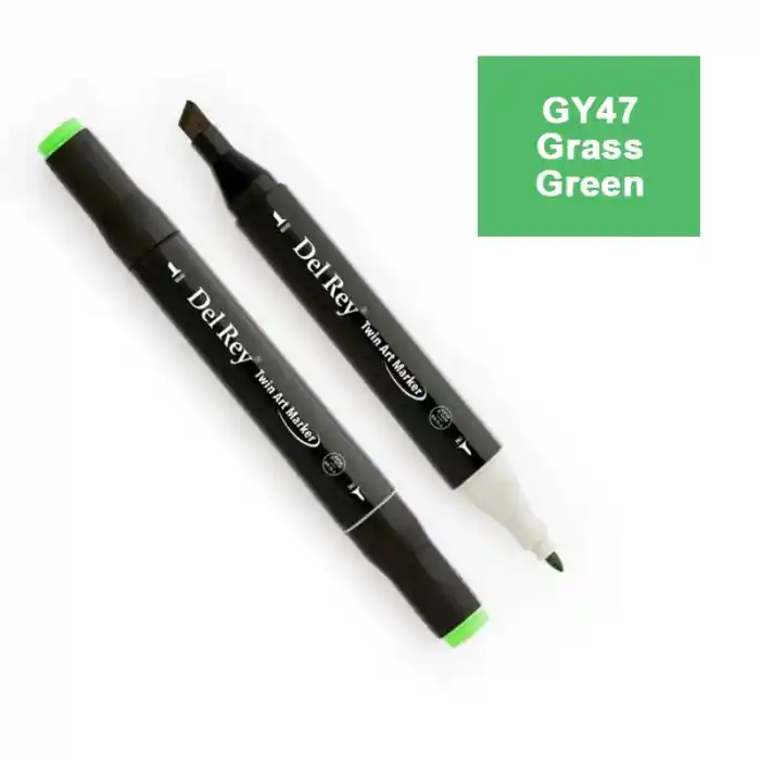Del Rey Twın Marker Gy47 Grass Green Çift Uçlu Grafik Kalemi Mn-dr047