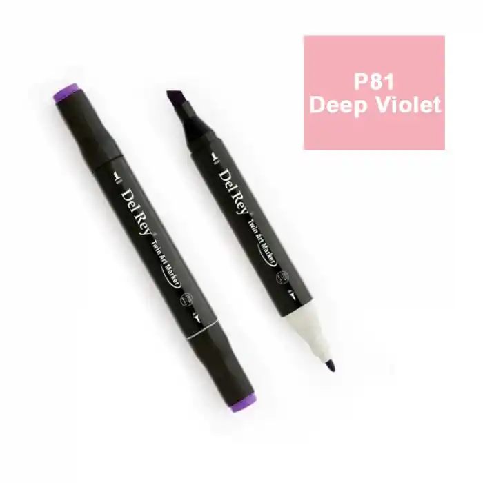 Del Rey Twın Marker P81 Deep Violet Çift Uçlu Grafik Kalemi Mn-dr081