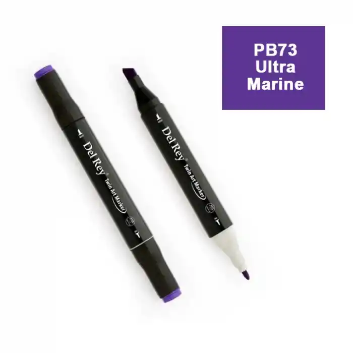 Del Rey Twın Marker Pb73 Ultra Marine Çift Uçlu Grafik Kalemi Mn-dr073