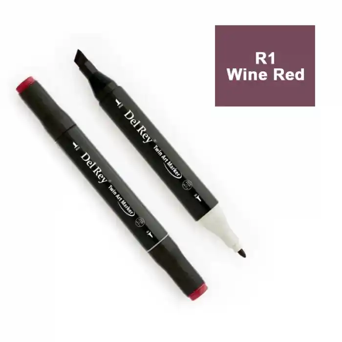 Del Rey Twın Marker R1 Wıne Red Çift Uçlu Grafik Kalemi Mn-dr001
