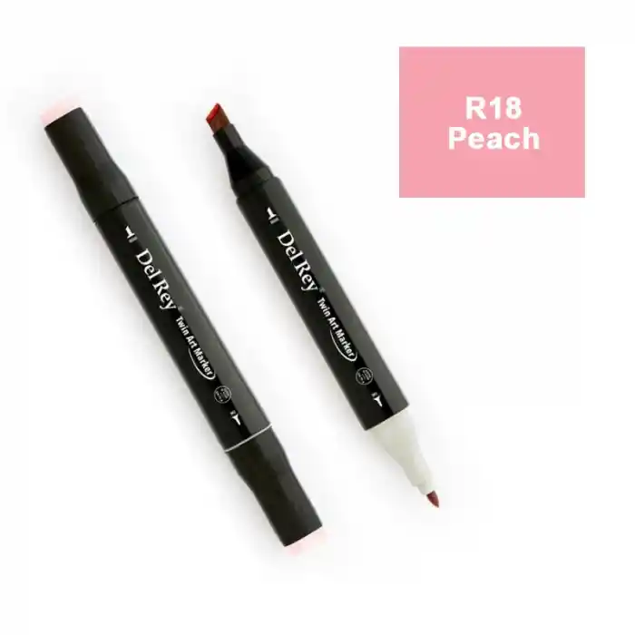 Del Rey Twın Marker R18 Peach Çift Uçlu Grafik Kalemi Mn-dr018