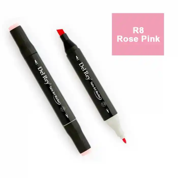 Del Rey Twın Marker R8 Rose Pink Çift Uçlu Grafik Kalemi Mn-dr008