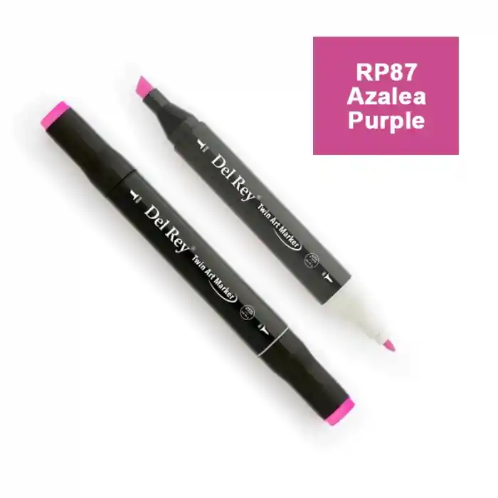 Del Rey Twın Marker Rp87 Azalea Purple Çift Uçlu Grafik Kalemi Mn-dr087