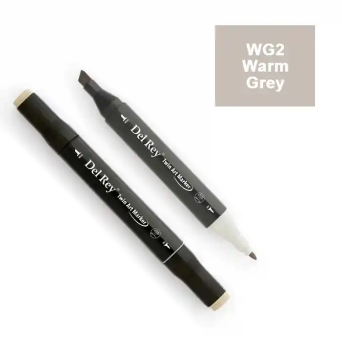 Del Rey Twın Marker Wg2 Warm Grey Çift Uçlu Grafik Kalemi Mn-drwg2