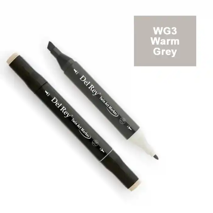 Del Rey Twın Marker Wg3 Warm Grey Çift Uçlu Grafik Kalemi Mn-drwg3