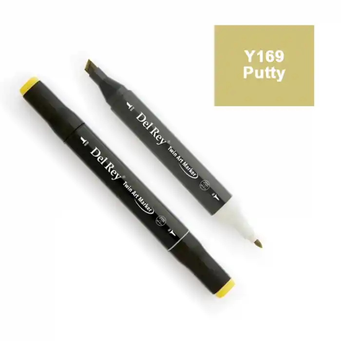 Del Rey Twın Marker Y169 Putty Çift Uçlu Grafik Kalemi Mn-dr169