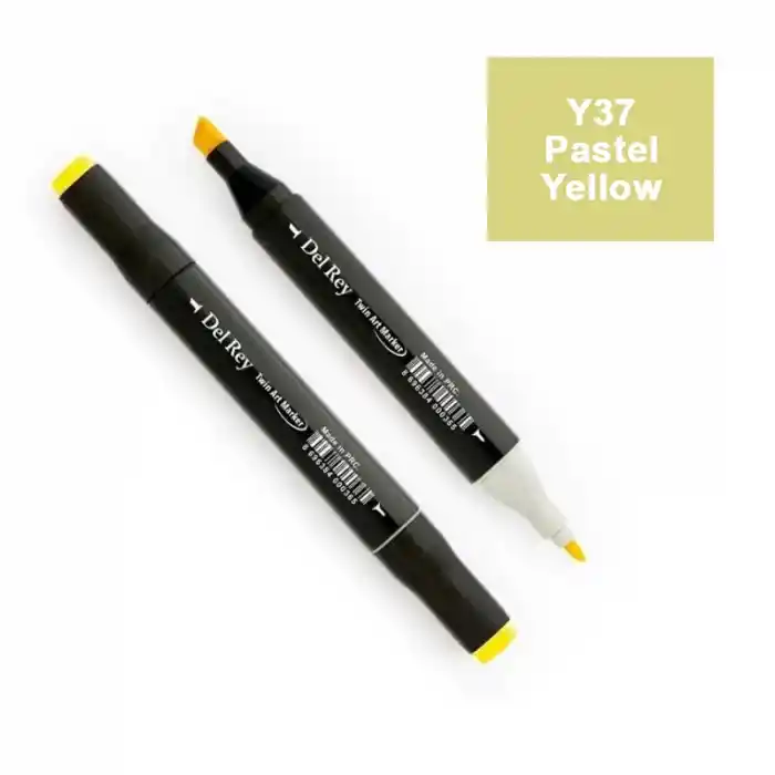 Del Rey Twın Marker Y37 Pastel Yellow Çift Uçlu Grafik Kalemi Mn-dr037
