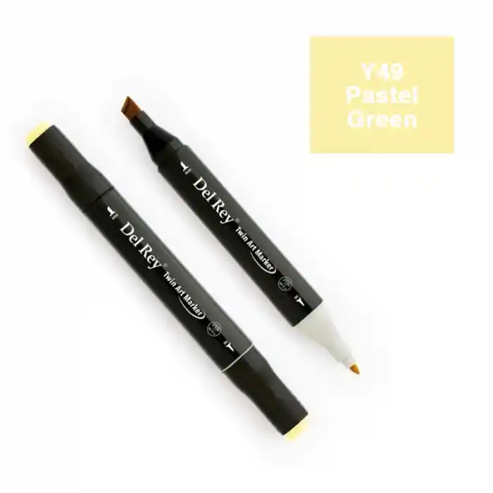 Del Rey Twın Marker Y49 Pastel Green Çift Uçlu Grafik Kalemi Mn-dr049
