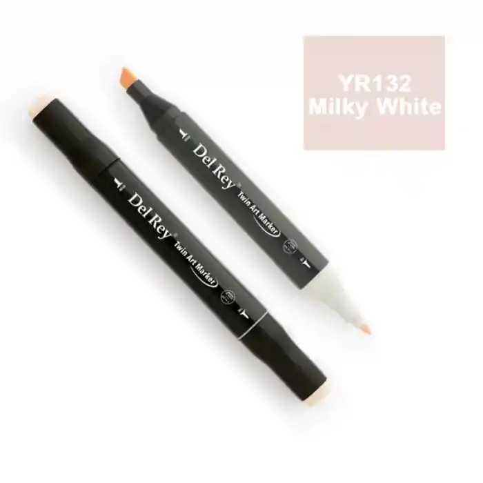 Del Rey Twın Marker Yr132 Milky White Çift Uçlu Grafik Kalemi Mn-dr132