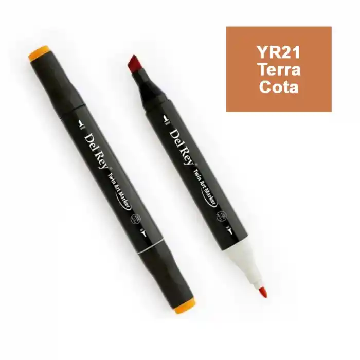 Del Rey Twın Marker Yr21 Terra Cota Çift Uçlu Grafik Kalemi Mn-dr021
