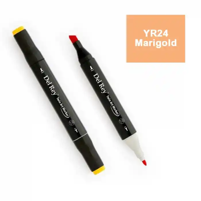 Del Rey Twın Marker Yr24 Marigold Çift Uçlu Grafik Kalemi Mn-dr024