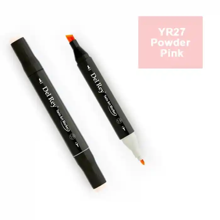 Del Rey Twın Marker Yr27 Powder Pink Çift Uçlu Grafik Kalemi Mn-dr027