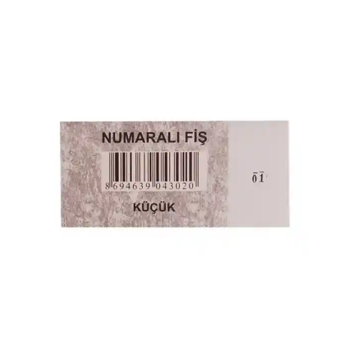 Dilman Numaralı Fiş Küçük