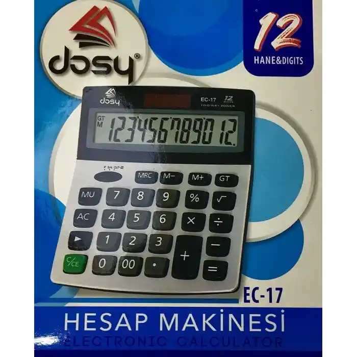 Dosy Hesap Makinası Orta Boy Ec-17 (özel Fiyat)