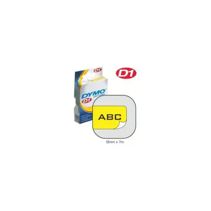 Dymo 12mmx7m Şerit Siyah/sarı (d-45018)