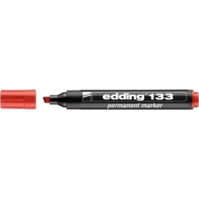 Edding 133 Kırmızı Permanent Kalem Kesik Uç