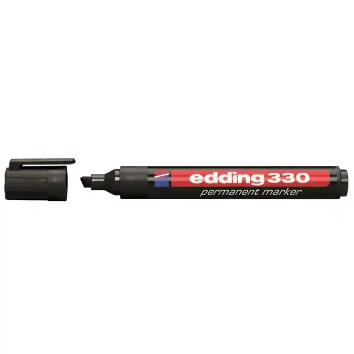 Edding 330 Siyah Permanent Kesik Uç Marker Kalem