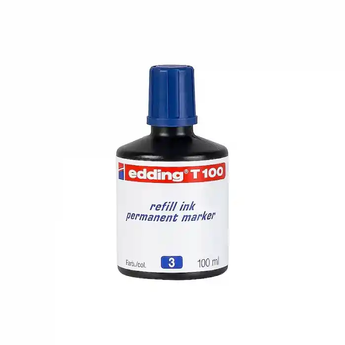 Edding T100 Mavi Permanent Mürekkep 100ml