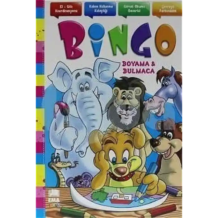 Ema Çocuk Bingo Boyama Bulmaca Kitabı