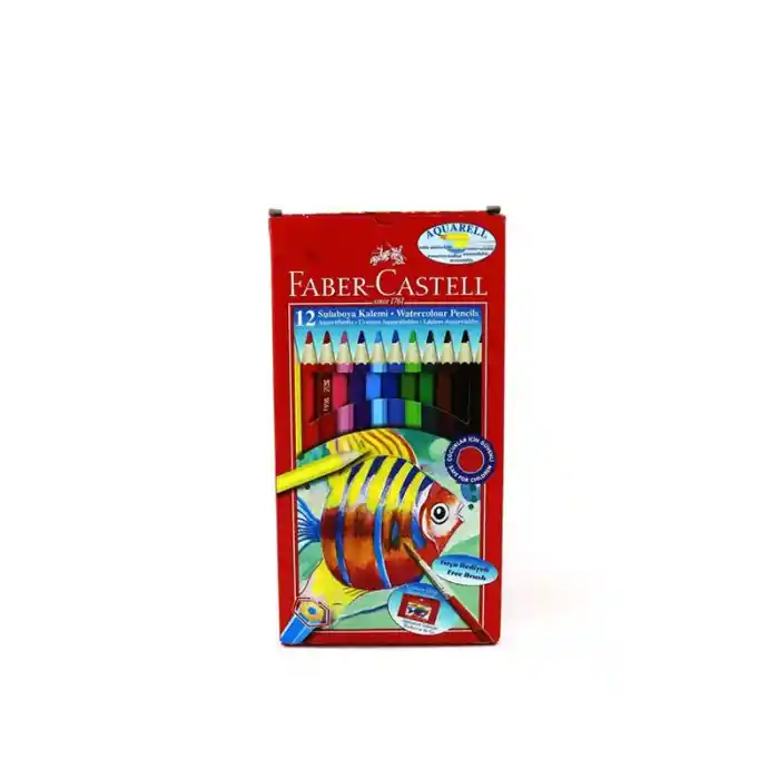Faber 12 Renk AQuarel Boya Kalem Karton Kt 110622