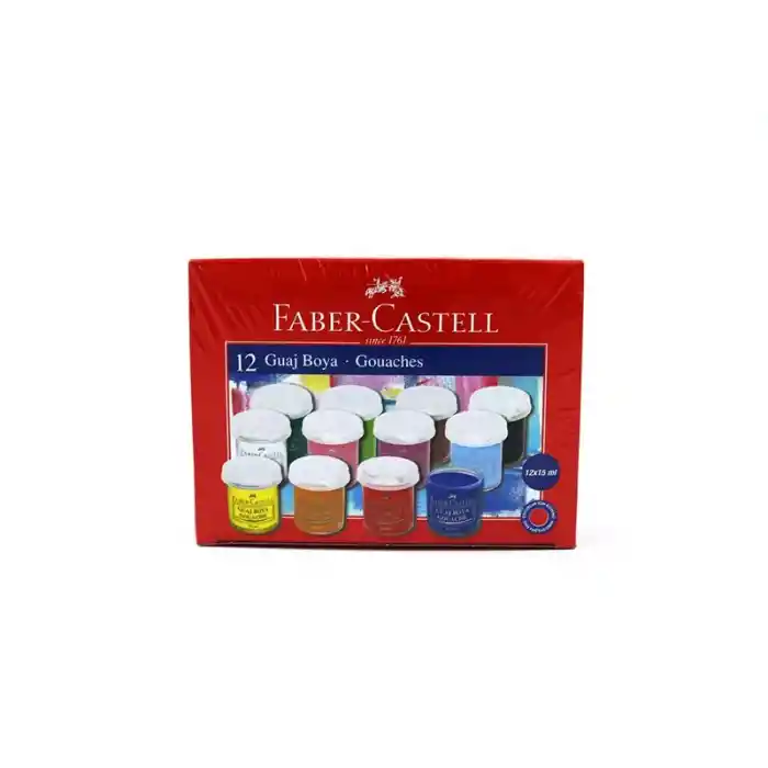 Faber 12 Renk Guaj Boya Şişe 160401