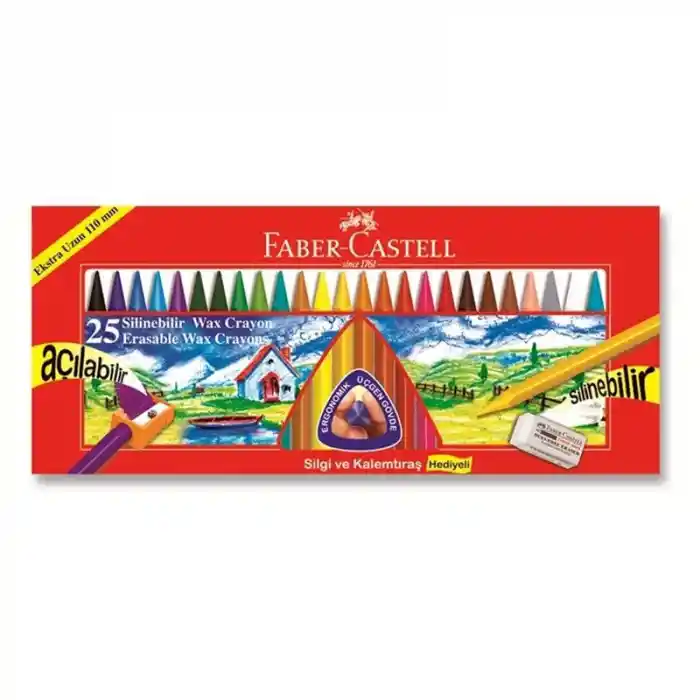 Faber 25 Li Silinebilir Wx Crayon Pastel 1122725