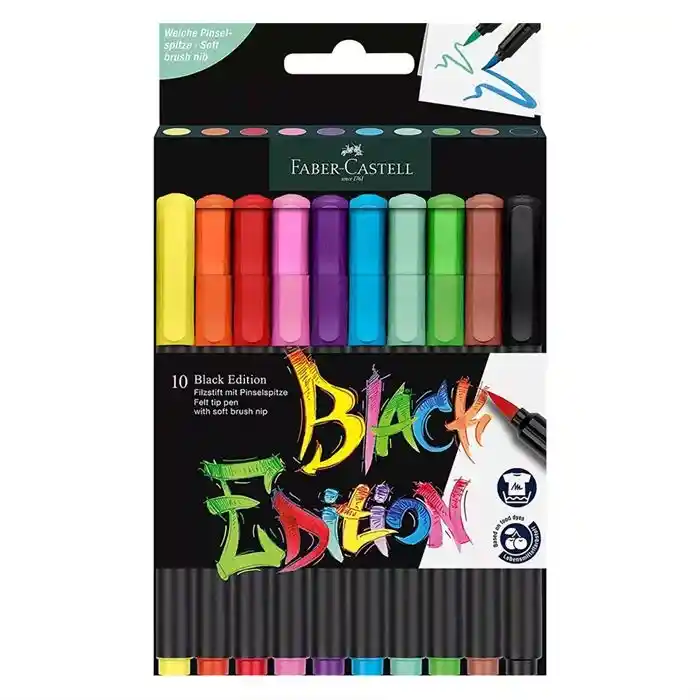 Faber Black Edıtıon Keçeli Kalem Fırça Uç 5062116451000